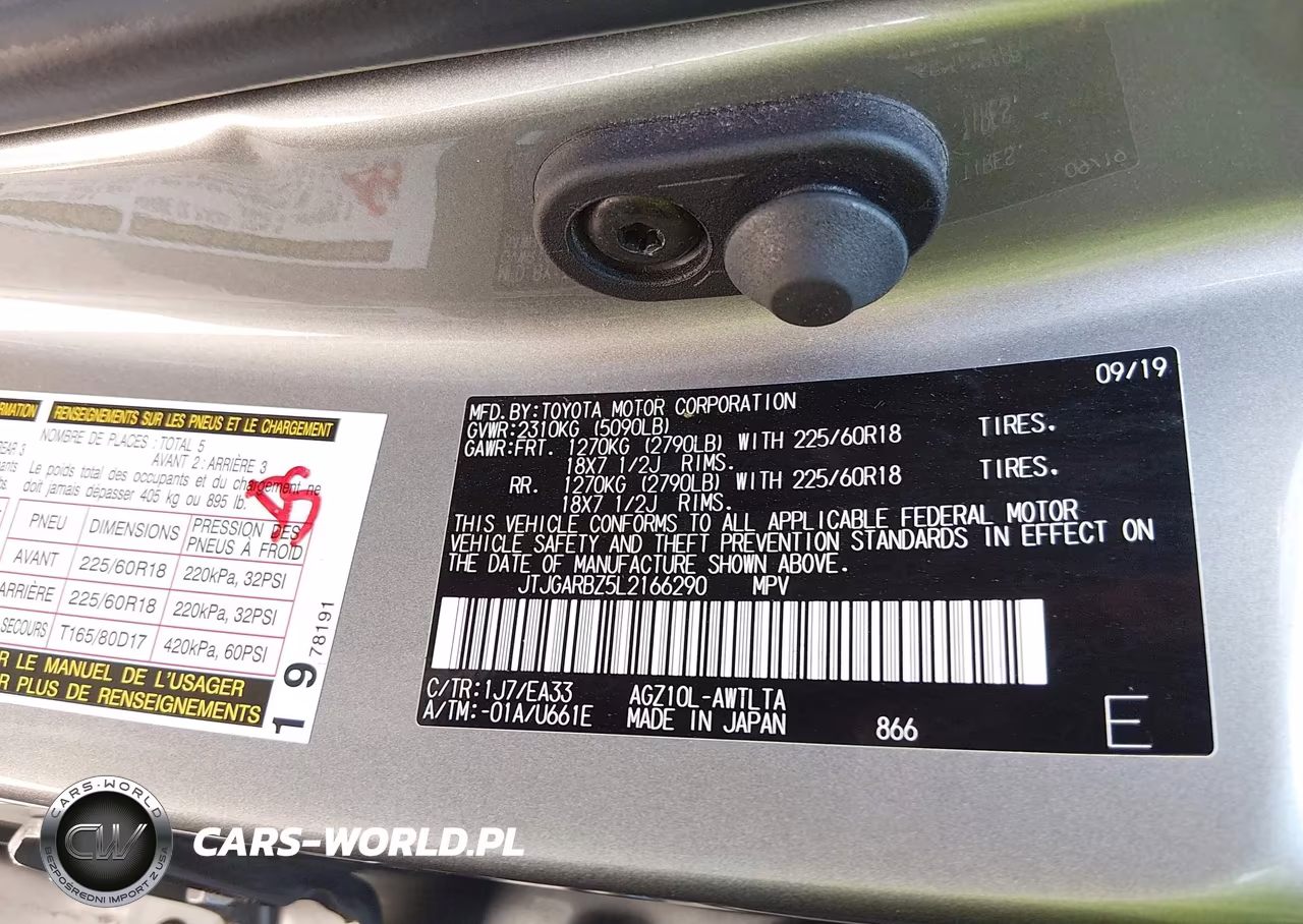 2020 Lexus Nx 300 VIN:JTJGARBZ5L2166290 - 9
