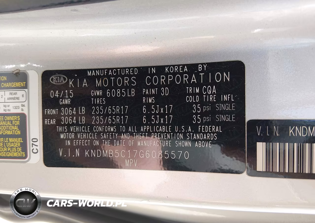 2016 Kia Sedona Lx VIN:KNDMB5C17G6085570 - 9