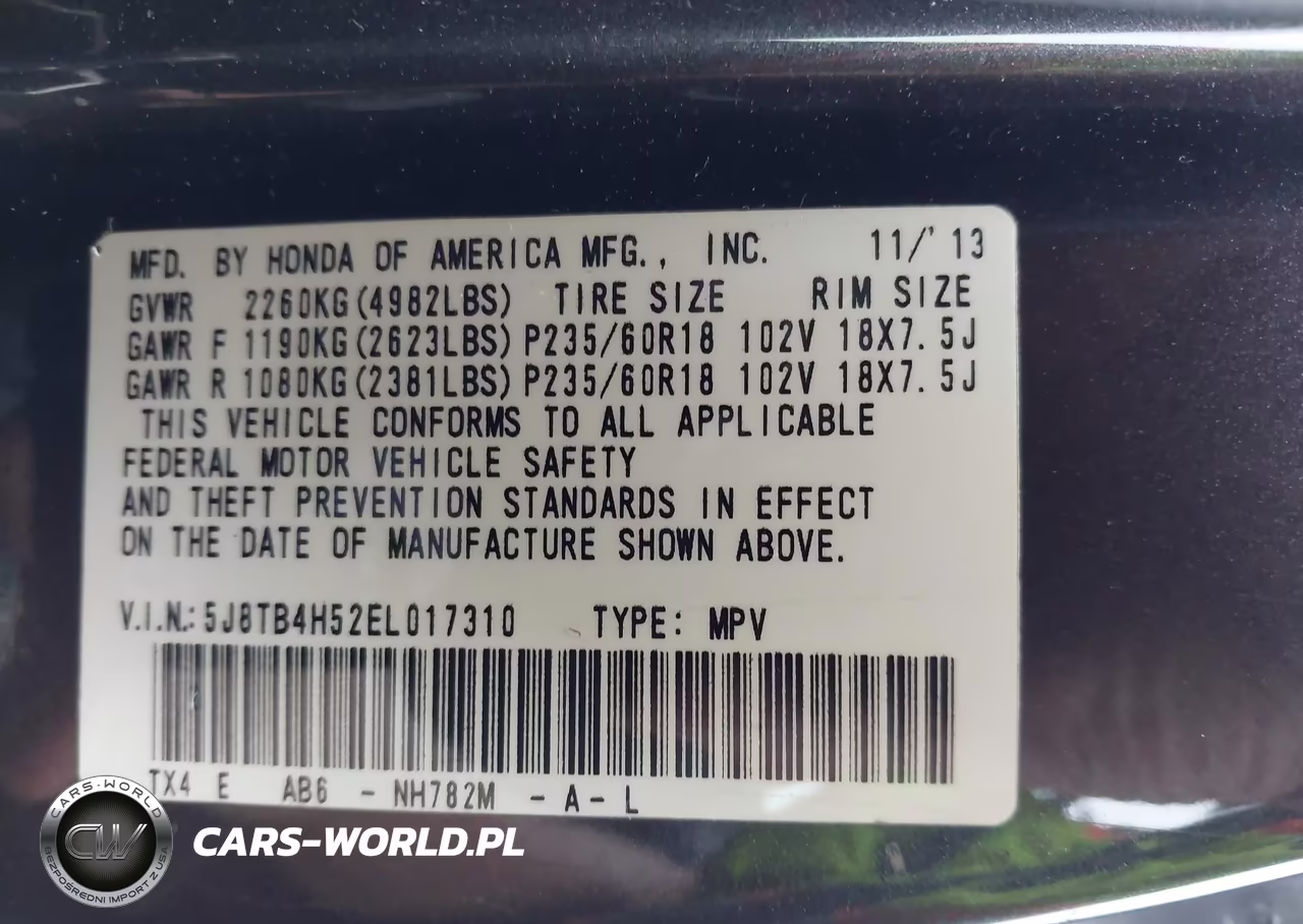 2014 Acura Rdx VIN:5J8TB4H52EL017310 - 9