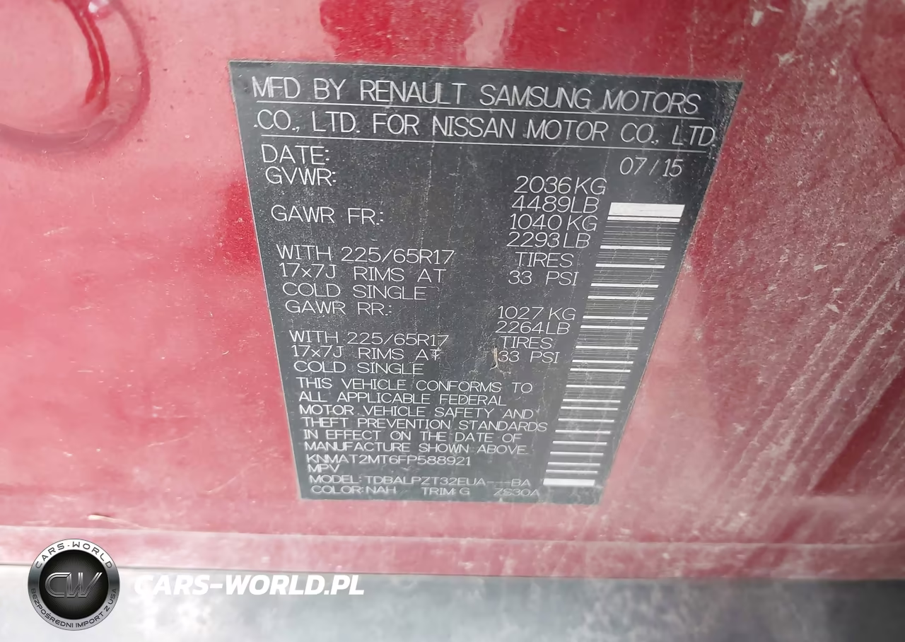 2015 Nissan Rogue S VIN:KNMAT2MT6FP588921 - 9