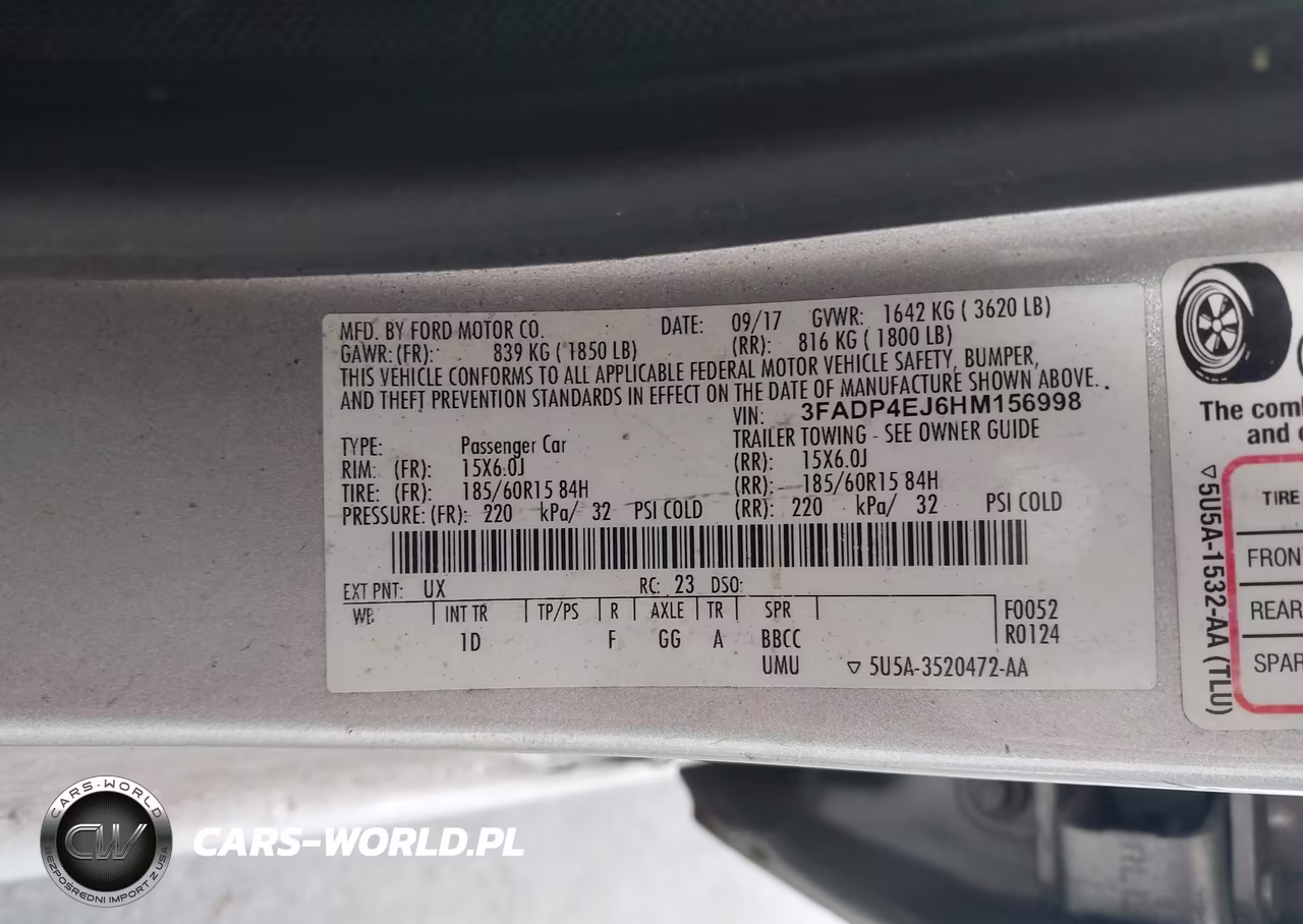 2017 Ford Fiesta Se VIN:3FADP4EJ6HM156998 - 9