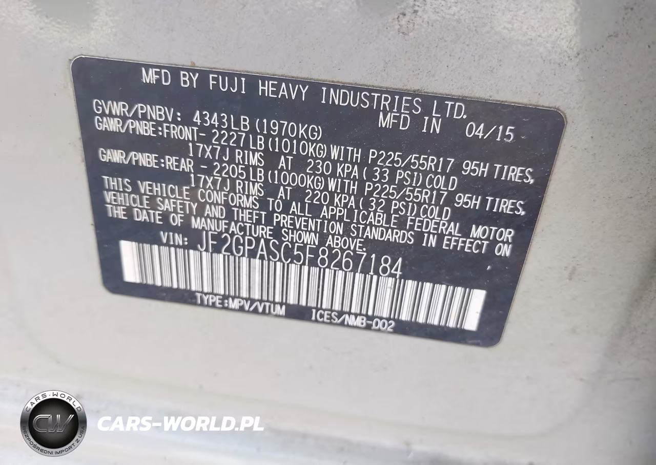 2015 Subaru Xv Crosstrek 2.0I Limited VIN:JF2GPASC5F8267184 - 9