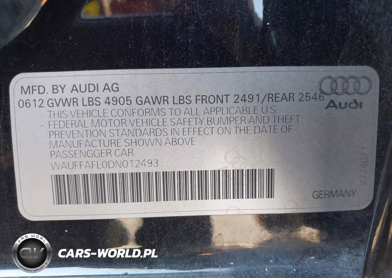 2013 Audi A4 Premium Plus VIN:WAUFFAFL0DN012493 - 9