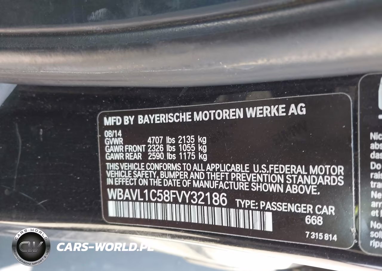 2015 BMW X1 xDrive28I VIN:WBAVL1C58FVY32186 - 9