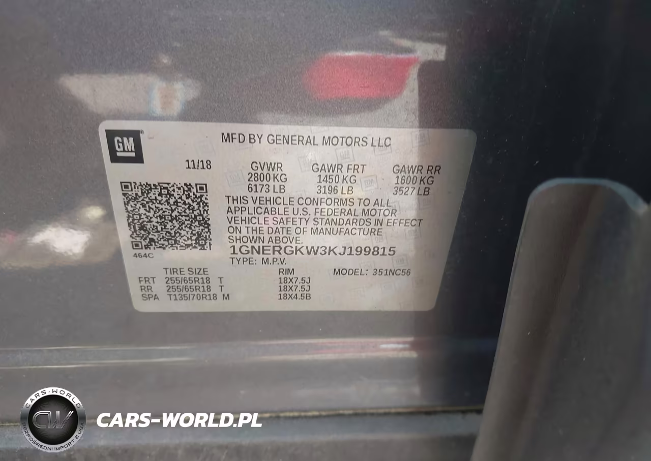 2019 Chevrolet Traverse 1Lt VIN:1GNERGKW3KJ199815 - 9