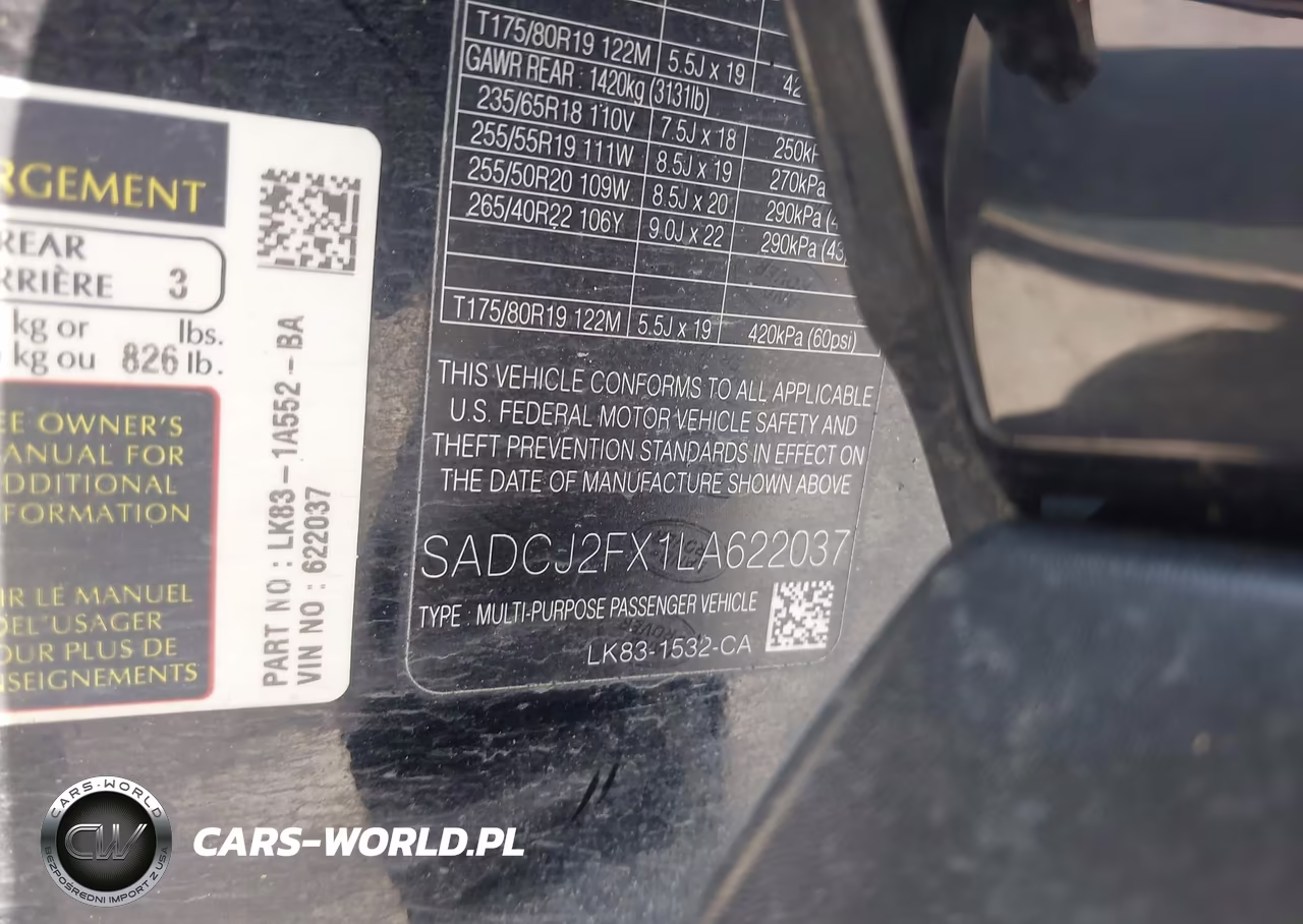 2020 Jaguar F-Pace Premium P250 Awd Automatic VIN:SADCJ2FX1LA622037 - 9