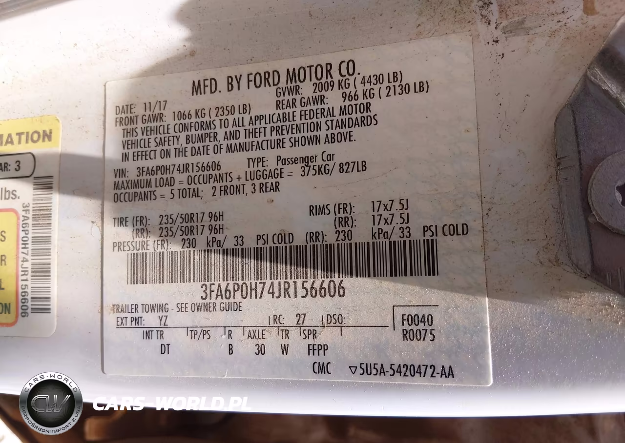 2018 Ford Fusion Se VIN:3FA6P0H74JR156606 - 9