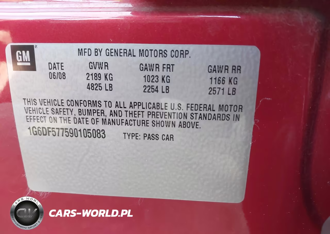 2009 Cadillac Cts Rwd W-1Sa VIN:1G6DF577590105083 - 9