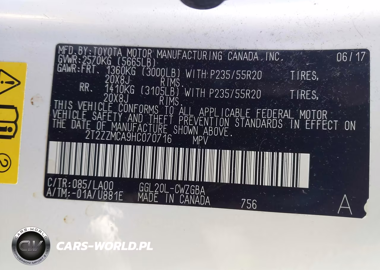 2017 Lexus Rx 350 VIN:2T2ZZMCA9HC070716 - 9