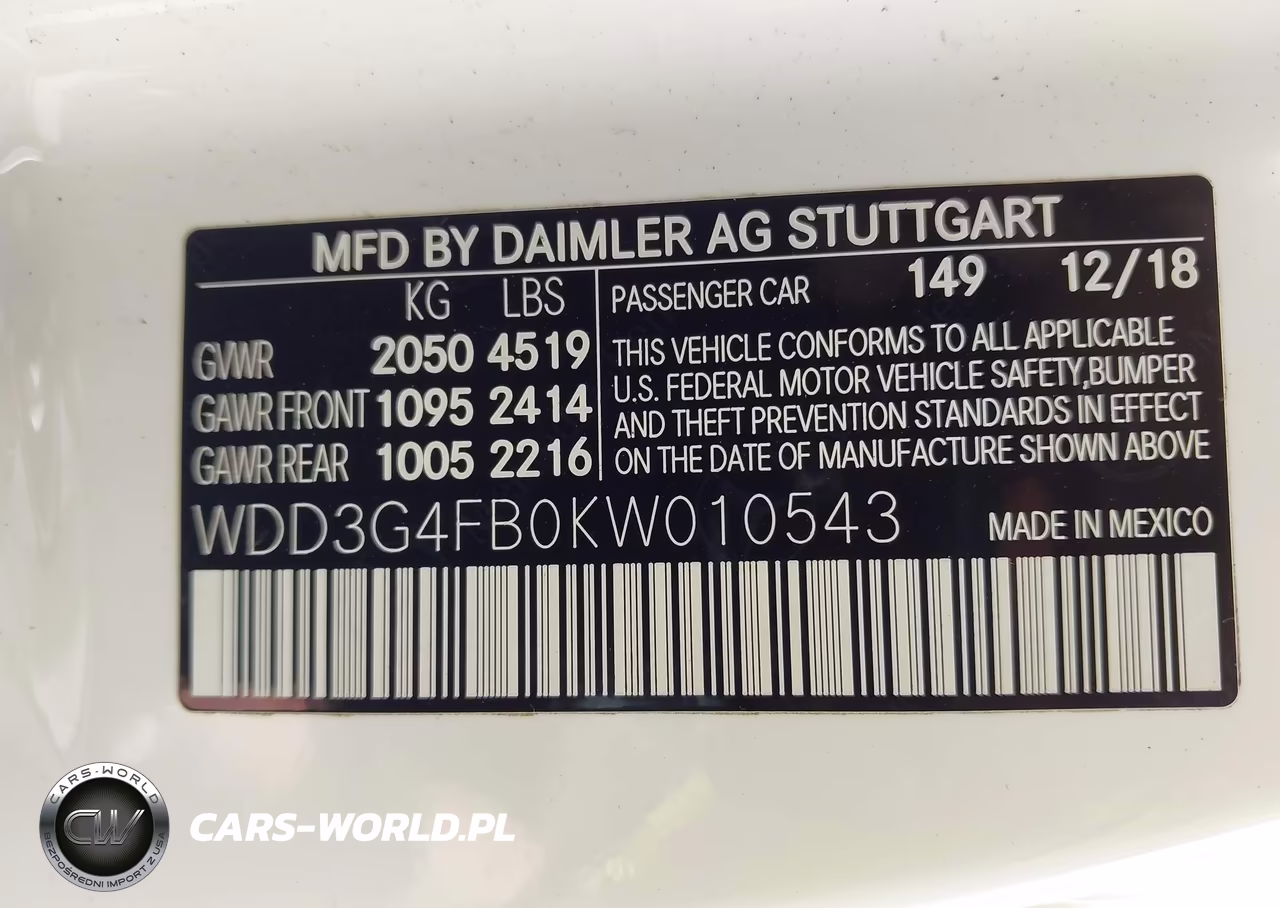 2019 Mercedes-Benz A 220 4Matic VIN:WDD3G4FB0KW010543 - 9