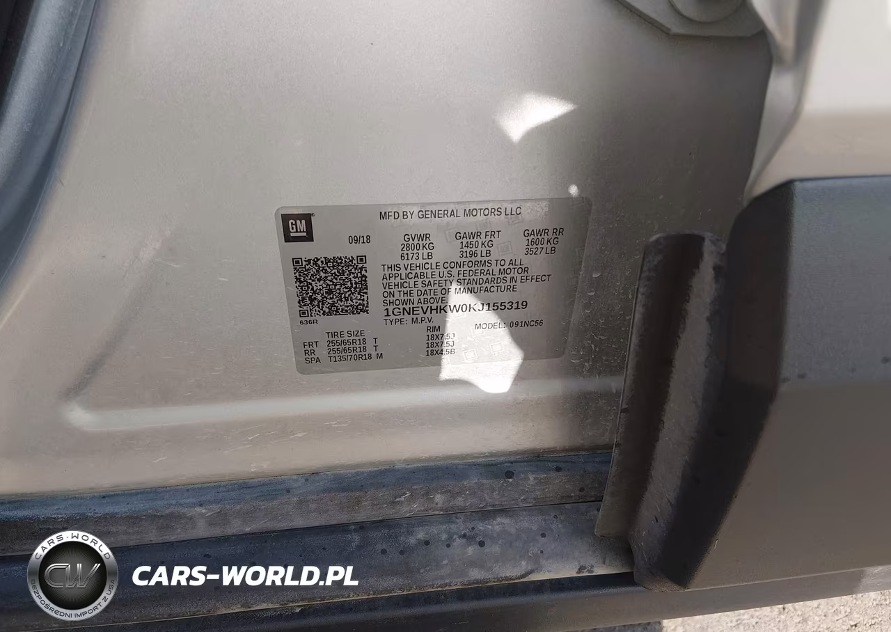 2019 Chevrolet Traverse 3Lt VIN:1GNEVHKW0KJ155319 - 9