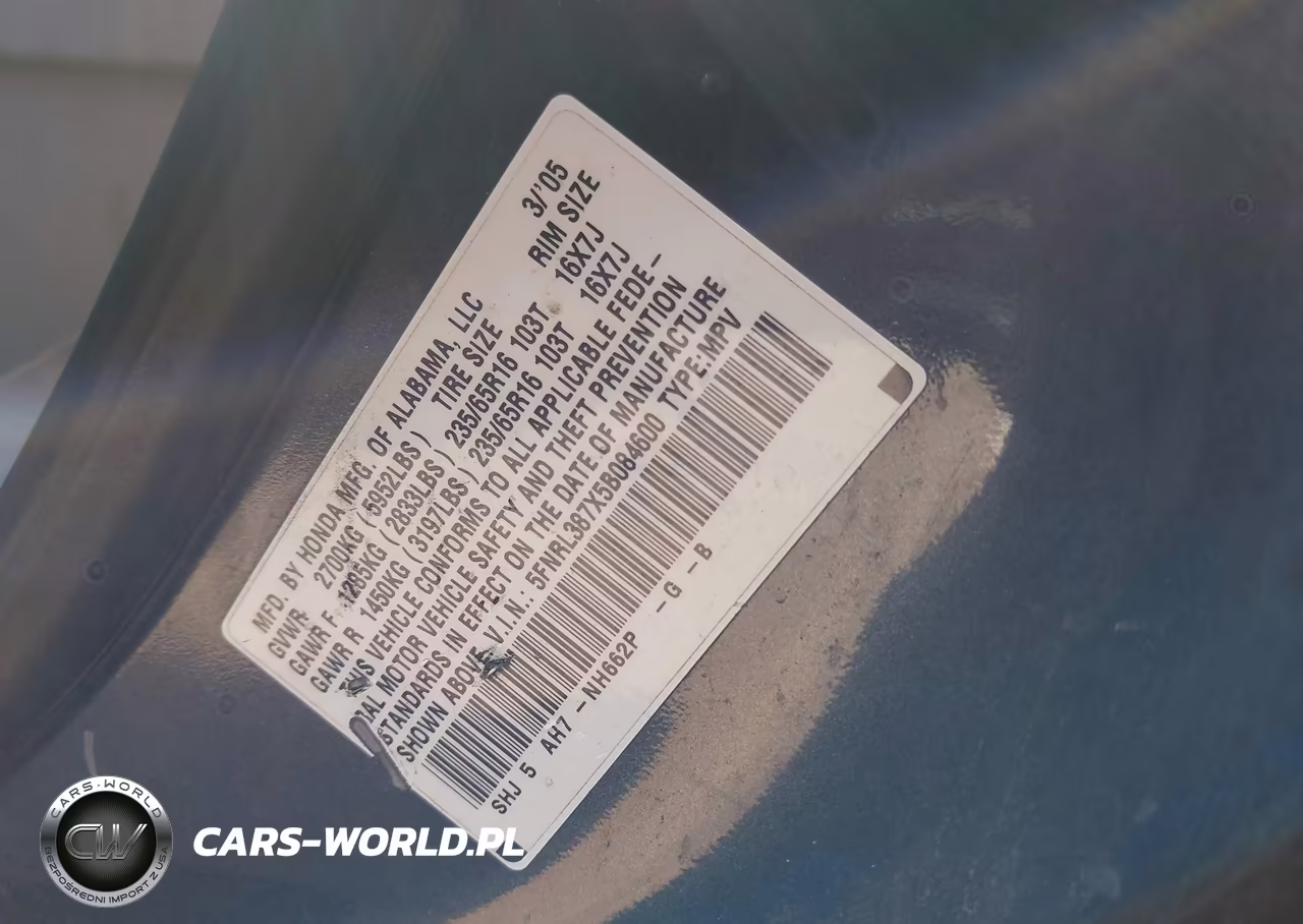 2005 Honda Odyssey Ex-L VIN:5FNRL387X5B084600 - 9