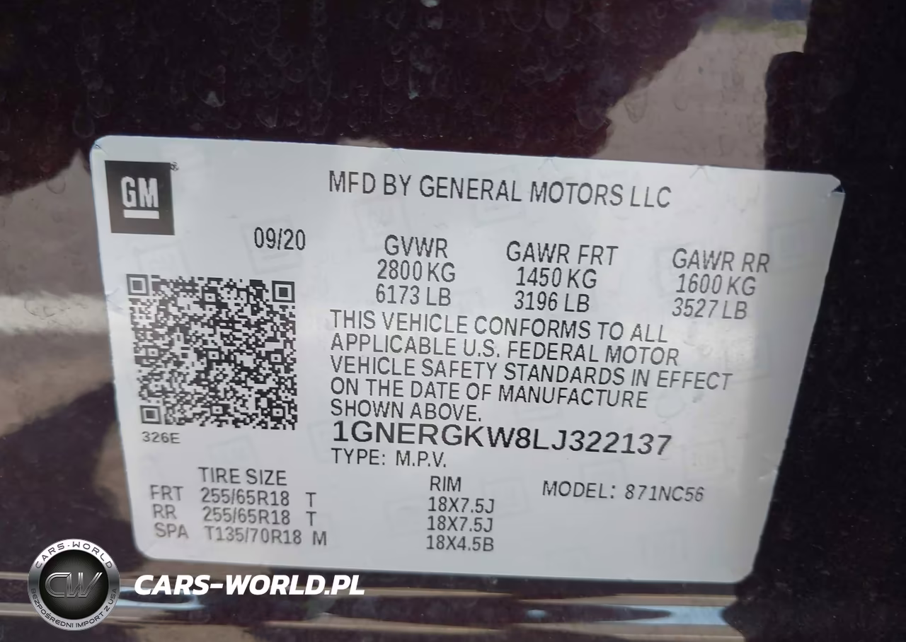 2020 Chevrolet Traverse Fwd Lt Cloth VIN:1GNERGKW8LJ322137 - 9