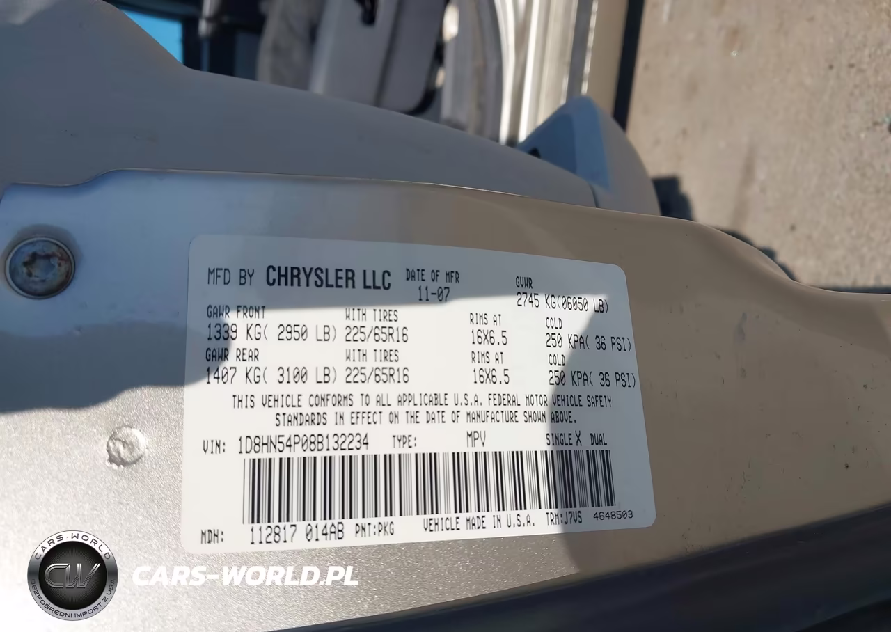 2008 Dodge Grand Caravan Sxt VIN:1D8HN54P08B132234 - 9