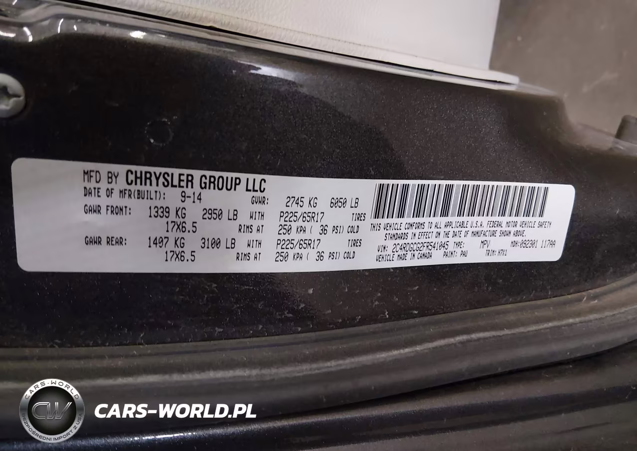 2015 Dodge Grand Caravan Sxt VIN:2C4RDGCG2FR541045 - 9