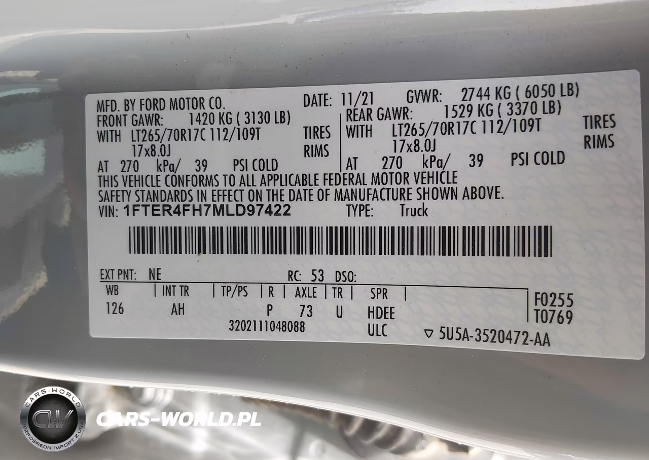2021 Ford Ranger Xlt VIN:1FTER4FH7MLD97422 - 9