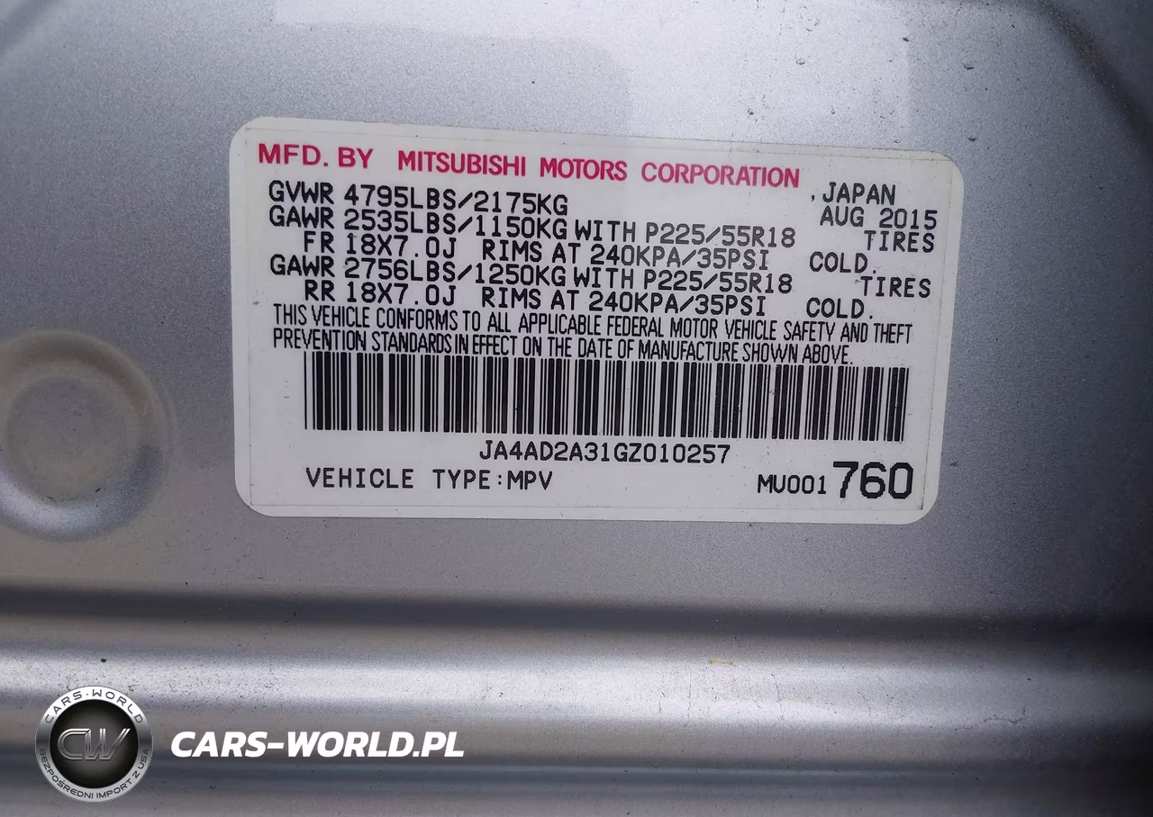 2016 Mitsubishi Outlander Es VIN:JA4AD2A31GZ010257 - 9