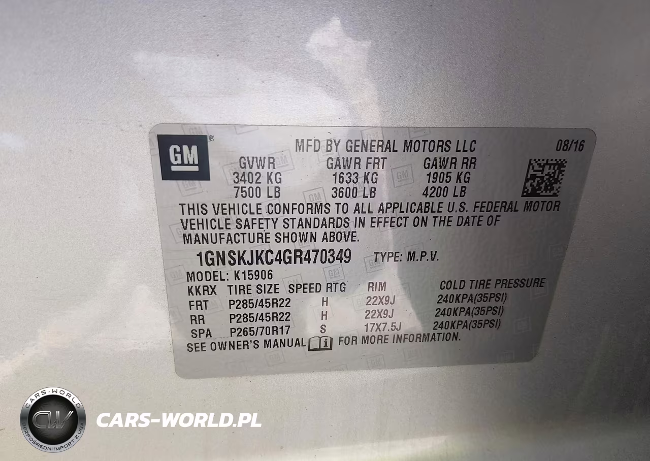 2016 Chevrolet Suburban Ltz VIN:1GNSKJKC4GR470349 - 9