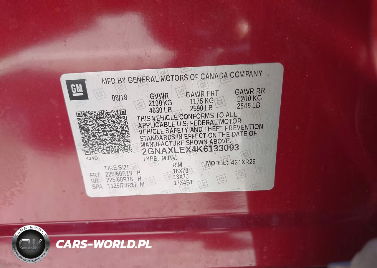 2019 Chevrolet Equinox Lt VIN:2GNAXLEX4K6133093 - 9