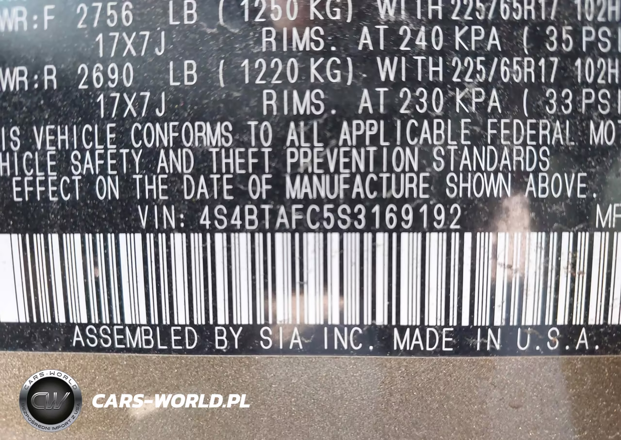 2025 Subaru Outback Premium VIN:4S4BTAFC5S3169192 - 9