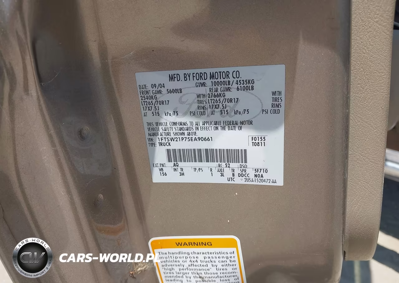 2005 Ford F-250 Lariat-Xl-Xlt VIN:1FTSW21P75EA90661 - 9