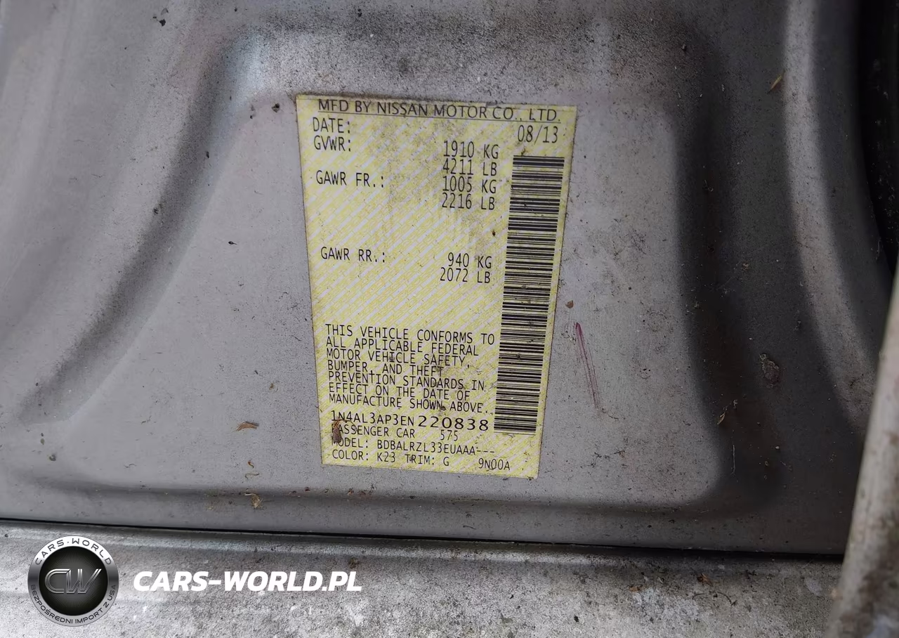 2014 Nissan Altima 2.5 S VIN:1N4AL3AP3EN220838 - 9