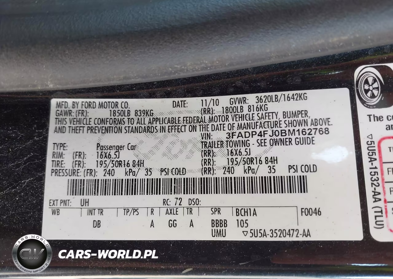 2011 Ford Fiesta Ses VIN:3FADP4FJ0BM162768 - 9