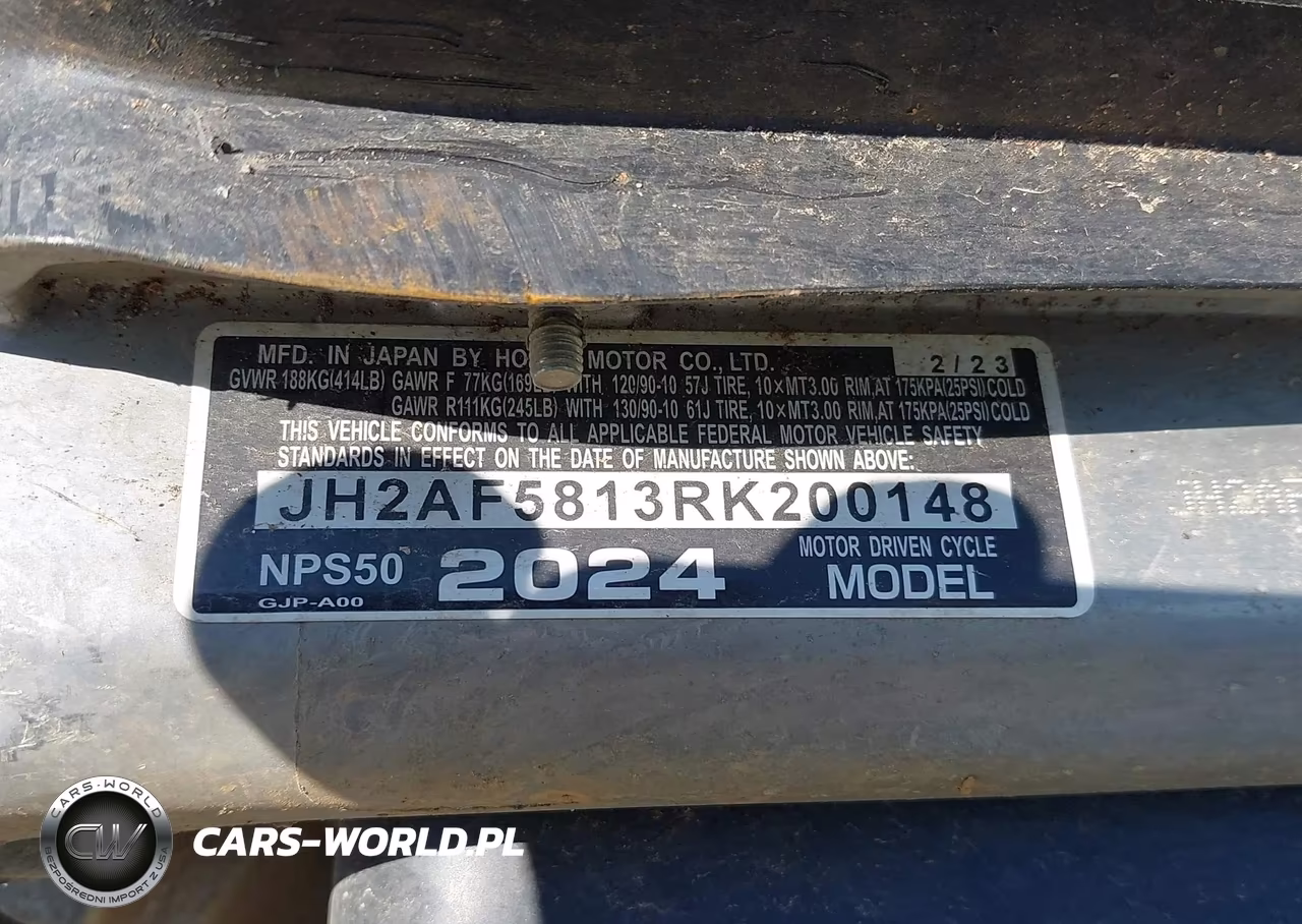 2024 Honda Nps50 VIN:JH2AF5813RK200148 - 10
