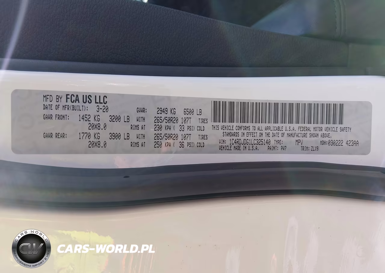 2020 Dodge Durango Gt Plus Awd VIN:1C4RDJDG1LC325140 - 9