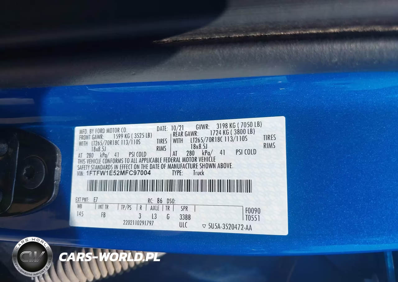 2021 Ford F-150 Xlt VIN:1FTFW1E52MFC97004 - 9