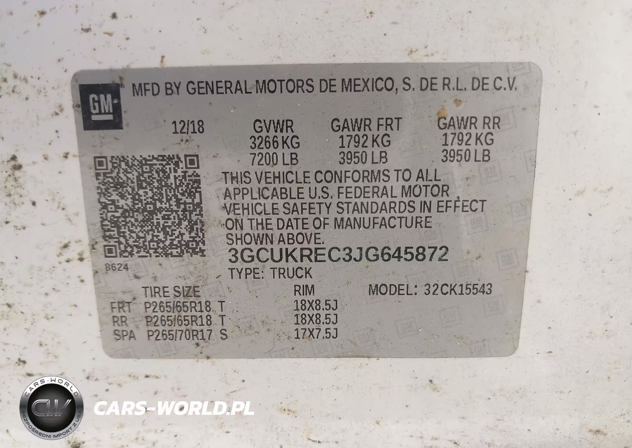 2018 Chevrolet Silverado 1500 2Lt VIN:3GCUKREC3JG645872 - 9