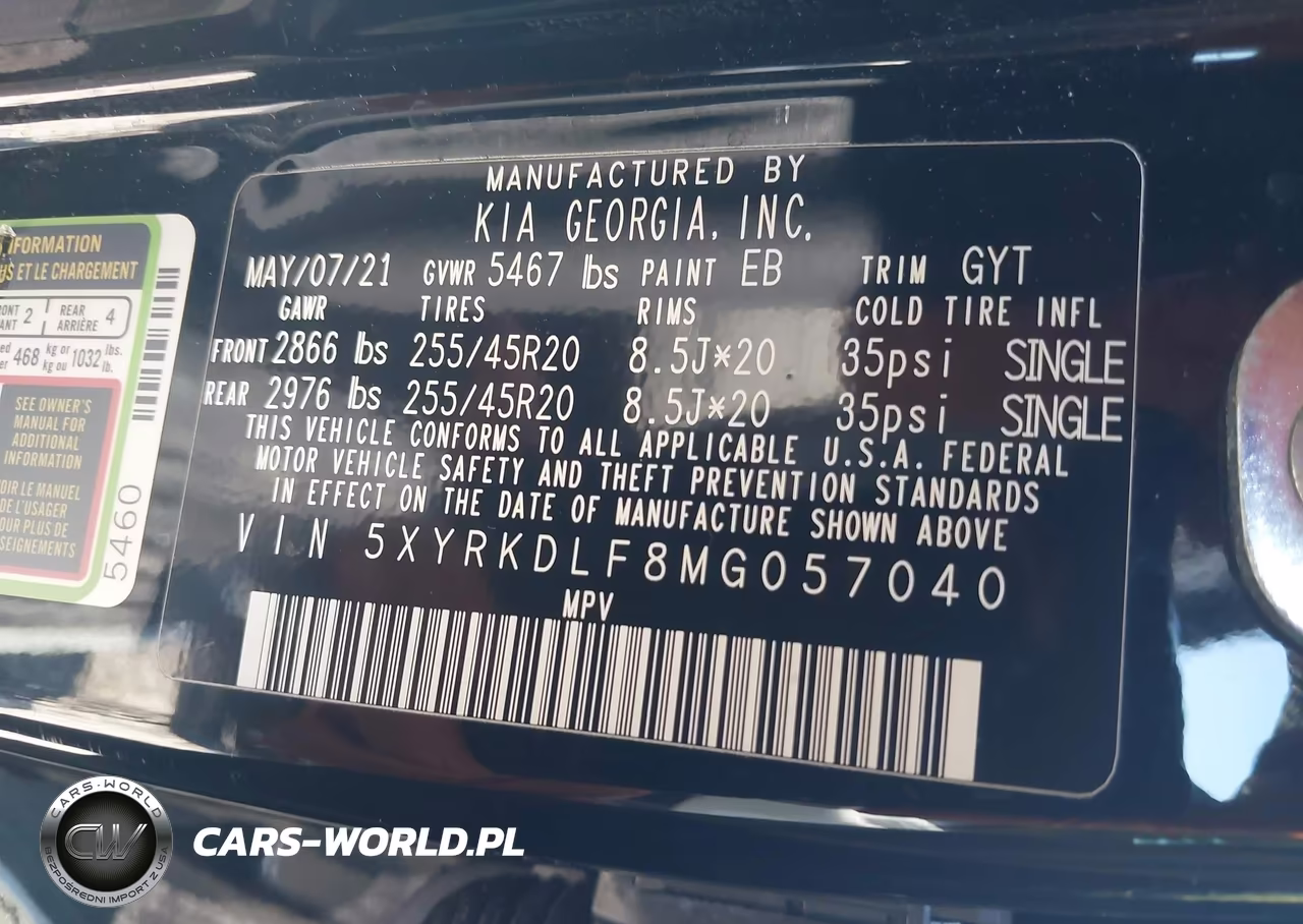2021 Kia Sorento Sx VIN:5XYRKDLF8MG057040 - 9
