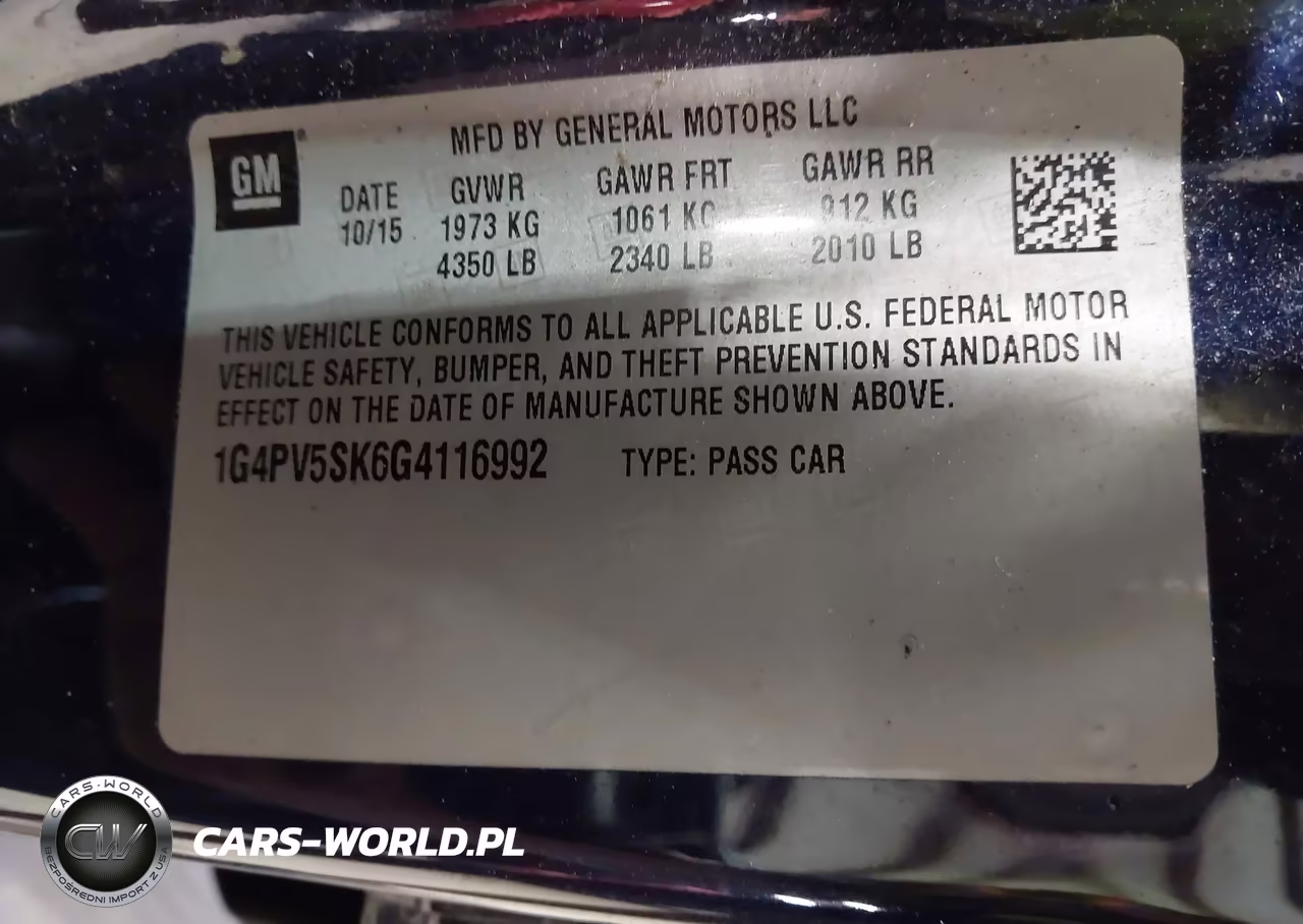 2016 Buick Verano 1Sv VIN:1G4PV5SK6G4116992 - 9