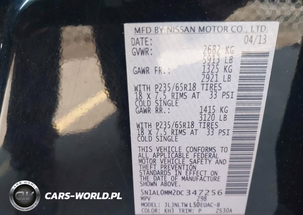 2013 Infiniti Jx35 VIN:5N1AL0MM2DC347256 - 9