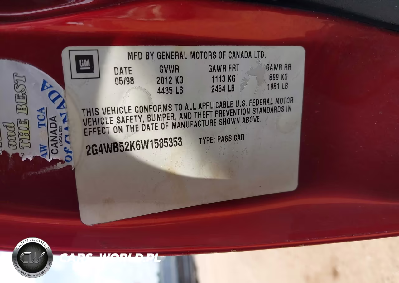 1998 Buick Regal Ls VIN:2G4WB52K6W1585353 - 9