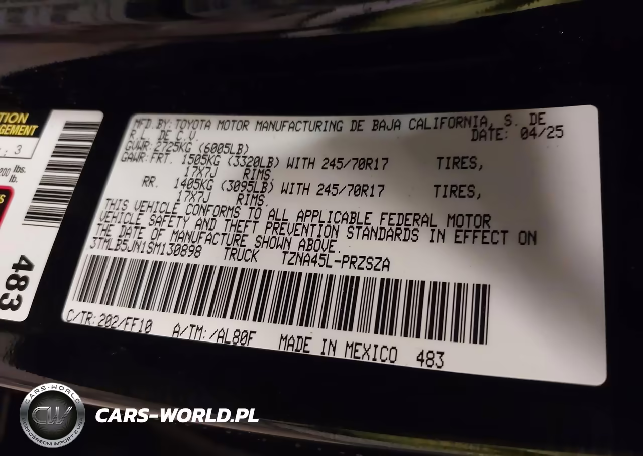 2025 Toyota Tacoma Sr5 VIN:3TMLB5JN1SM130898 - 9