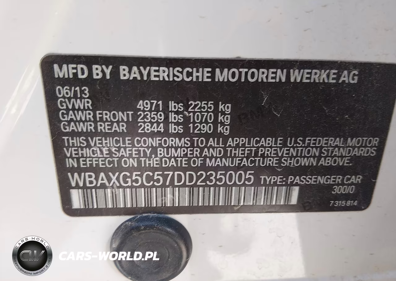 2013 BMW 528I VIN:WBAXG5C57DD235005 - 9