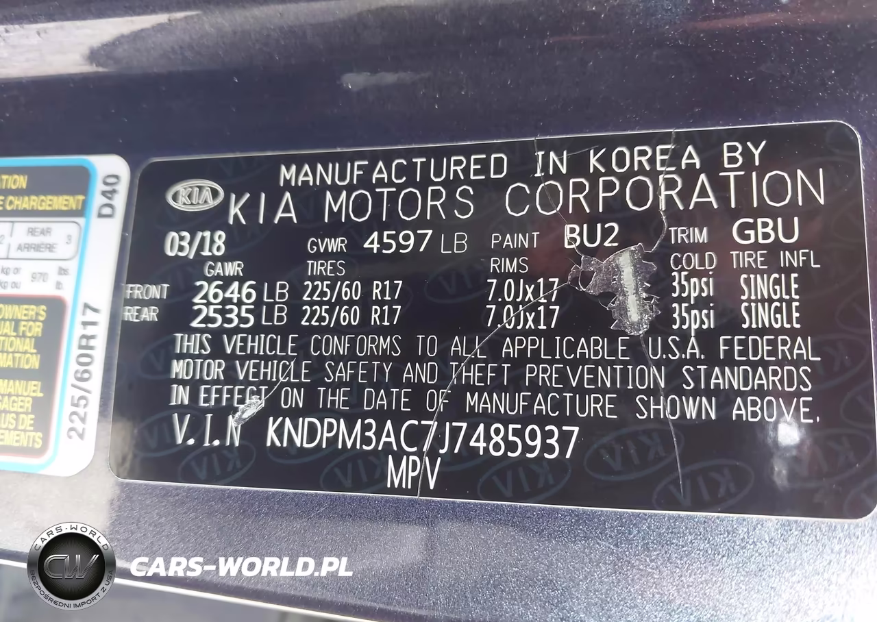 2018 Kia Sportage Lx VIN:KNDPM3AC7J7485937 - 9