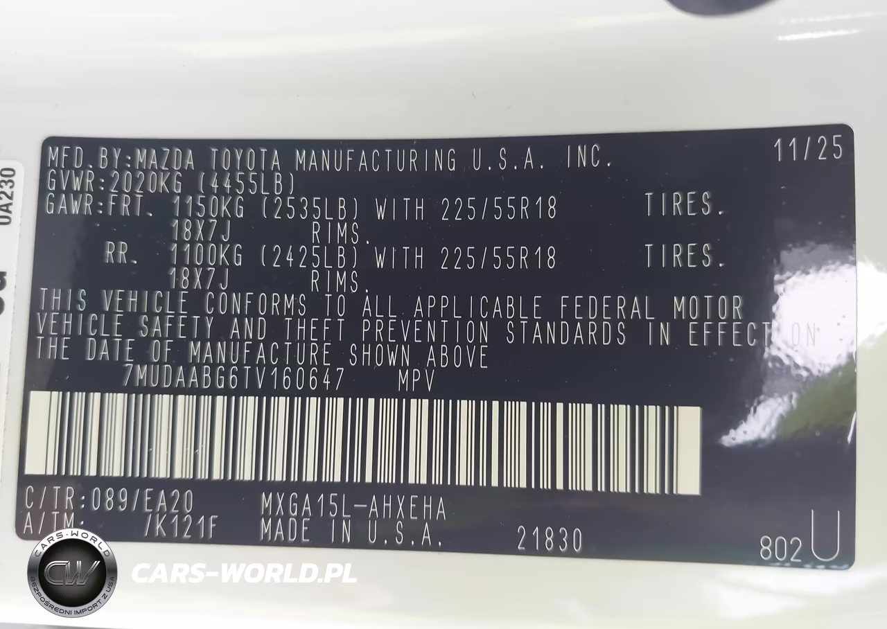 2026 Toyota Corolla Cross Xle VIN:7MUDAABG6TV160647 - 9
