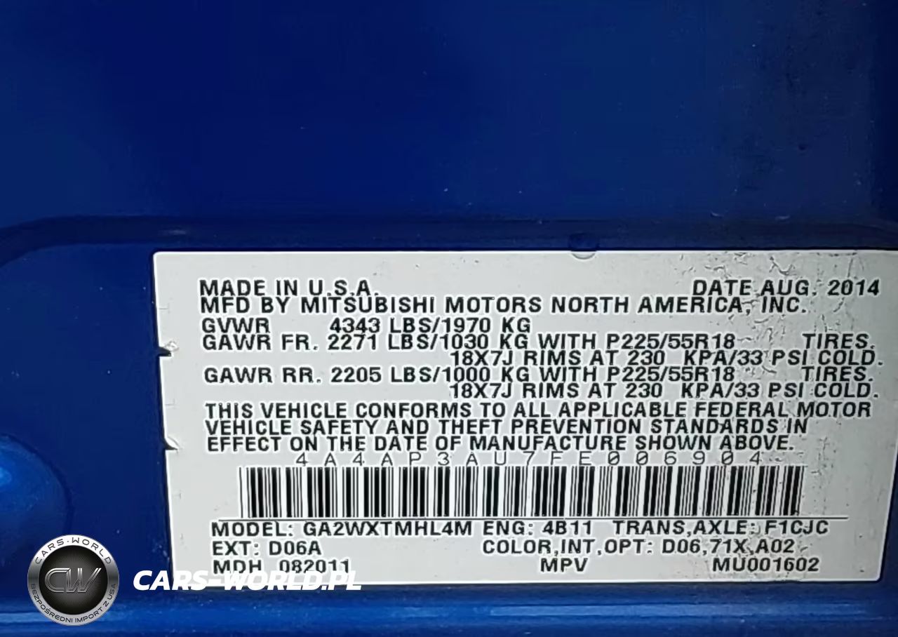 2015 Mitsubishi Outlander Sport Es VIN:4A4AP3AU7FE006904 - 9