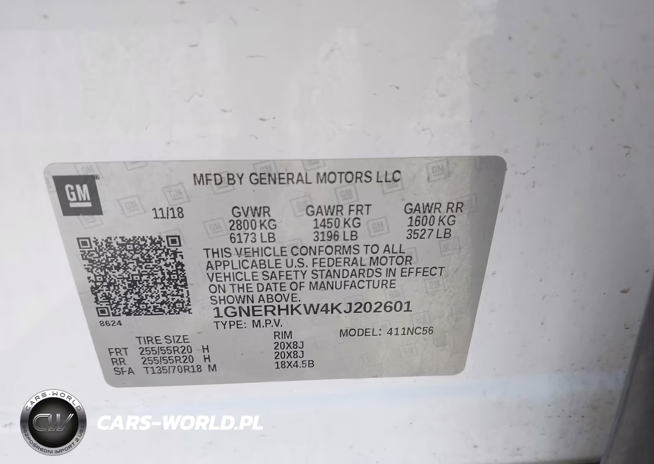 2019 Chevrolet Traverse 3Lt VIN:1GNERHKW4KJ202601 - 9