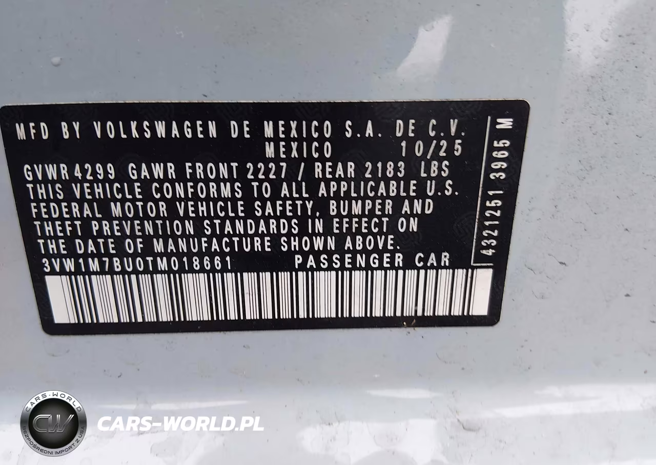 2026 Volkswagen Jetta Gli Autobahn VIN:3VW1M7BU0TM018661 - 9