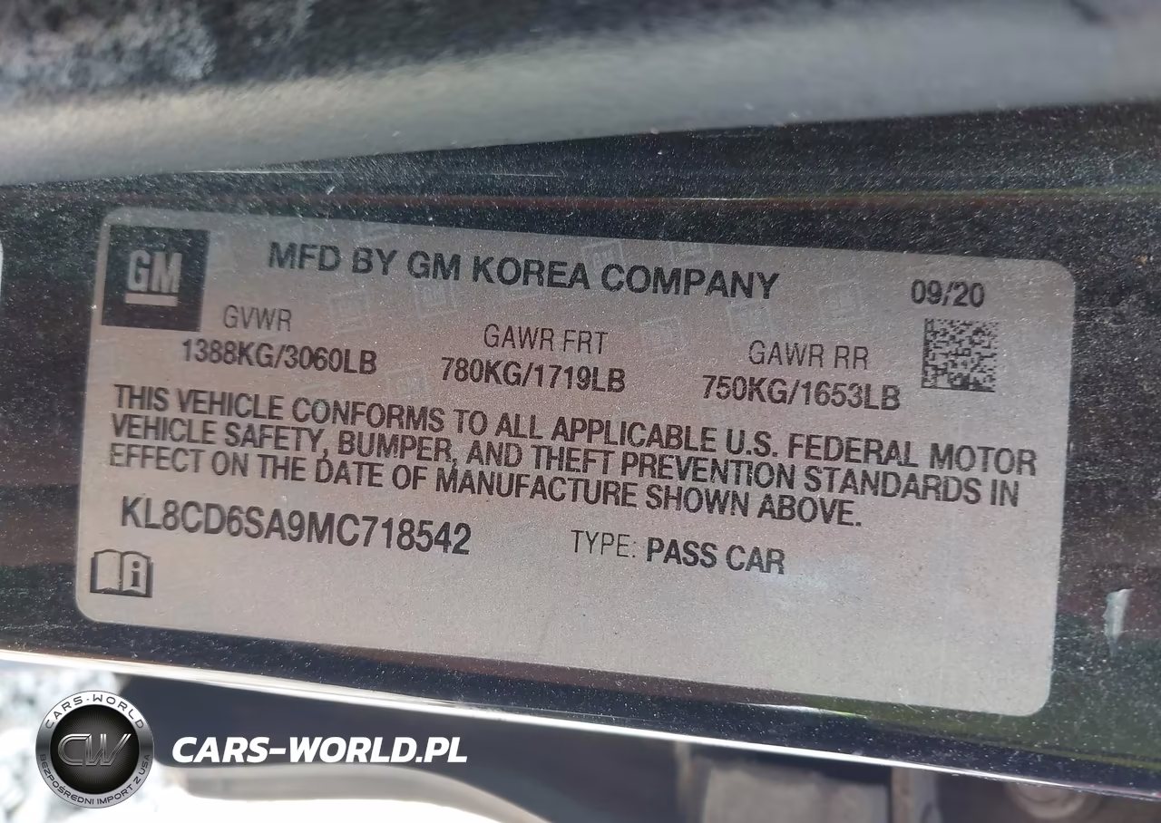 2021 Chevrolet Spark Fwd 1Lt Automatic VIN:KL8CD6SA9MC718542 - 9