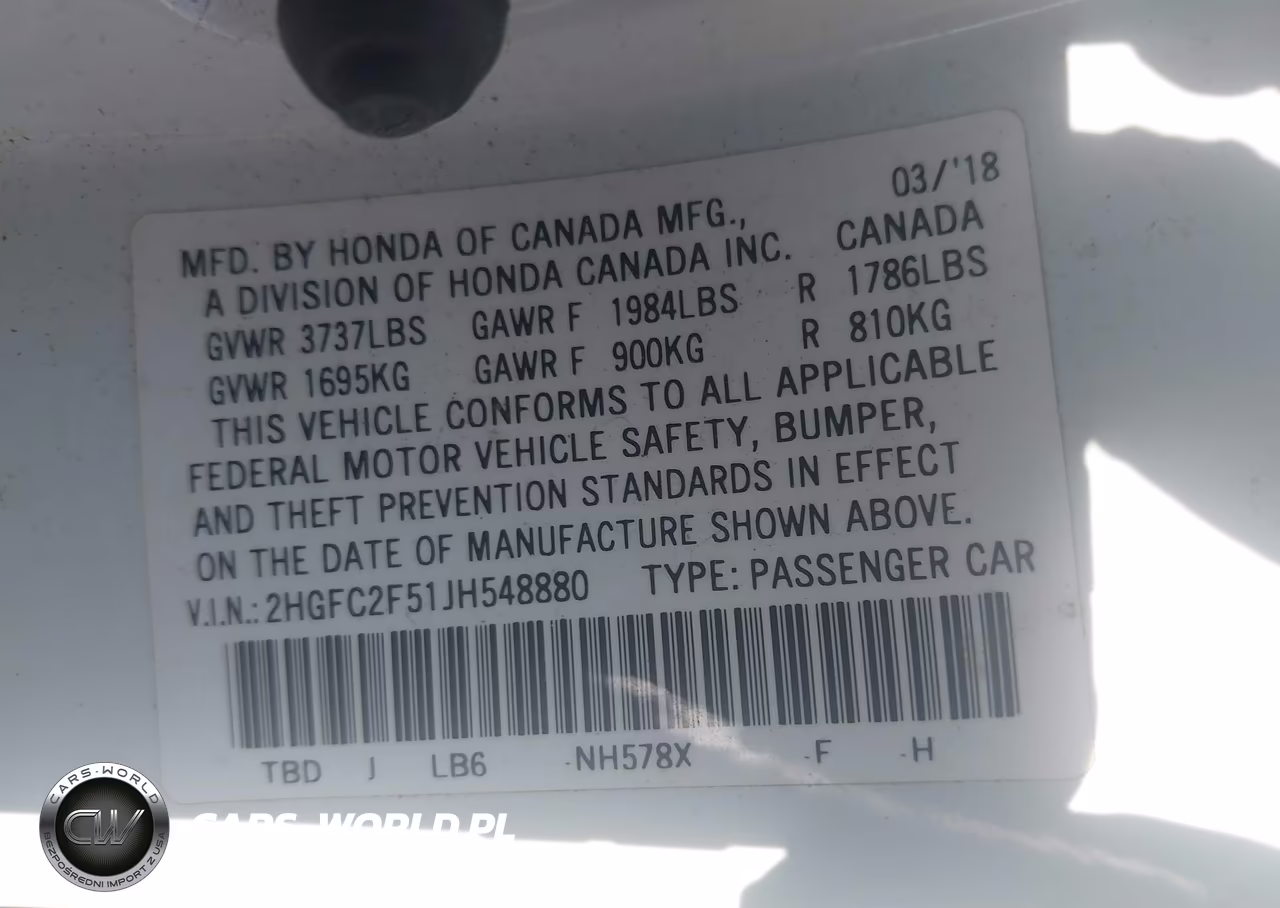 2018 Honda Civic Lx VIN:2HGFC2F51JH548880 - 9