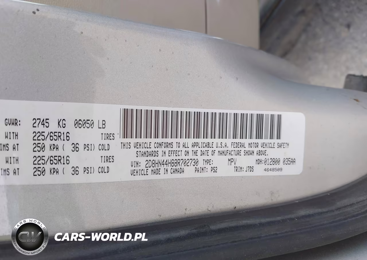 2008 Dodge Grand Caravan Se VIN:2D8HN44H88R702730 - 9