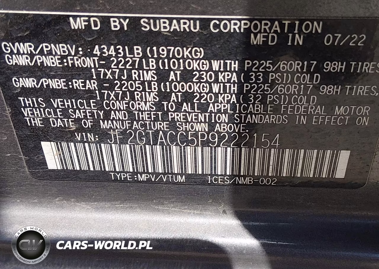 2023 Subaru Crosstrek Premium VIN:JF2GTACC5P9222154 - 9