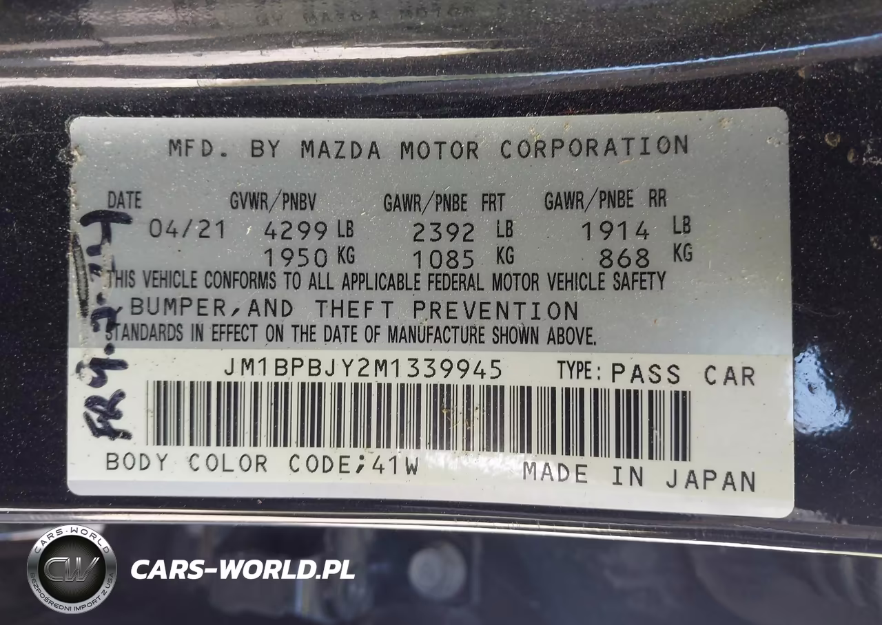 2021 Mazda Mazda3 2.5 Turbo VIN:JM1BPBJY2M1339945 - 9