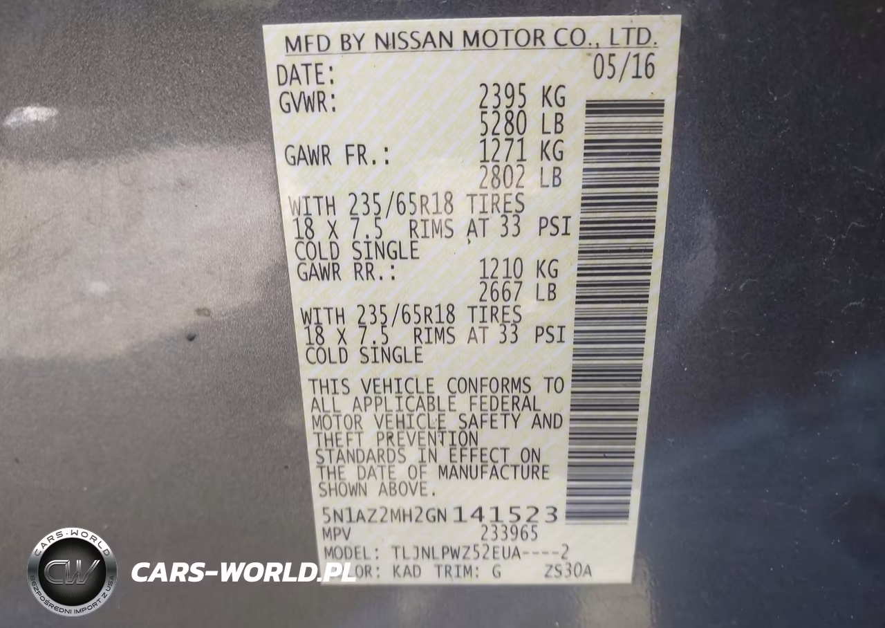 2016 Nissan Murano Platinum-S-Sl-Sv VIN:5N1AZ2MH2GN141523 - 9