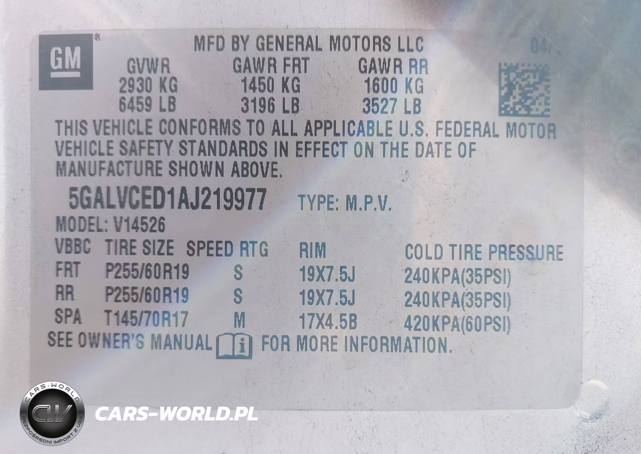 2010 Buick Enclave 2Xl VIN:5GALVCED1AJ219977 - 9