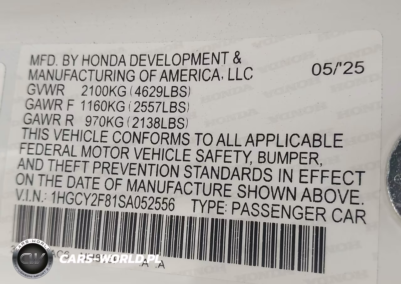2025 Honda Accord Hybrid Touring VIN:1HGCY2F81SA052556 - 9